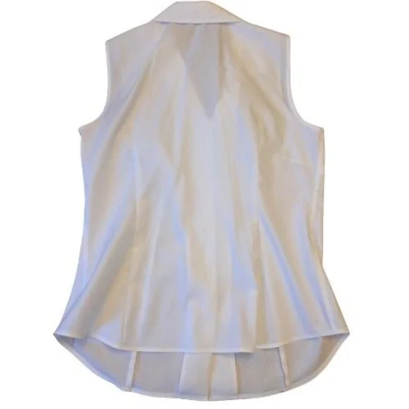 Jones New York Signature Womens S Sleeveless Button Down Shirt White Career Work - Picture 2 of 9
